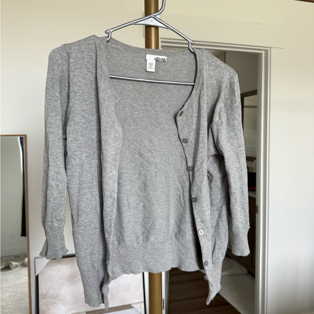 Gray Button-Up Cardigan - Picture 2 of 2